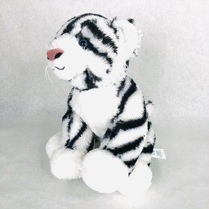 Build A Bear SIberian Tiger Plush Black & White Stripe BABW Stuffed Animal Toy